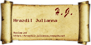 Hrazdil Julianna névjegykártya